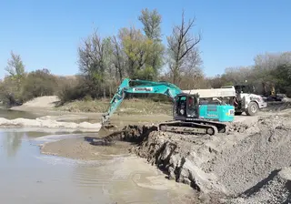 Construction work to reconnect the Spittelauer side arm system