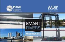 PIANC Logo and impressions of inland navigation on the Rio de la Plata river