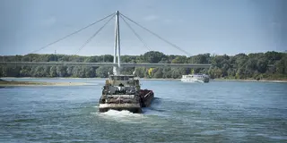 cargo vessel on the danube