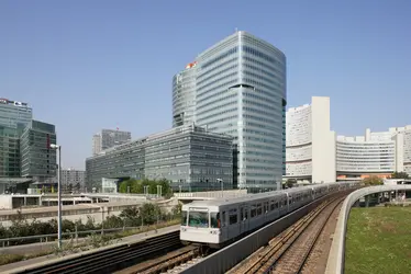 viadonau-Zentrale, Tech Gate-Gebäude, im Hintergrund die "UNO-City"