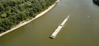 Cargo vessel on the danube