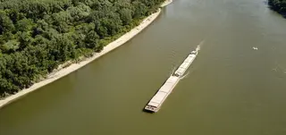 Cargo vessel on the danube