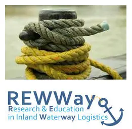 rope on a bollard, REWWay Logo below
