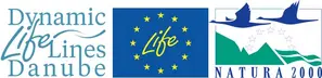 Logoleiste: Dynamic Life Lines Danube, LIFE (EU), Natura 2000 