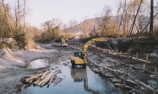 Implementation of bioengineering measures for river bank protection