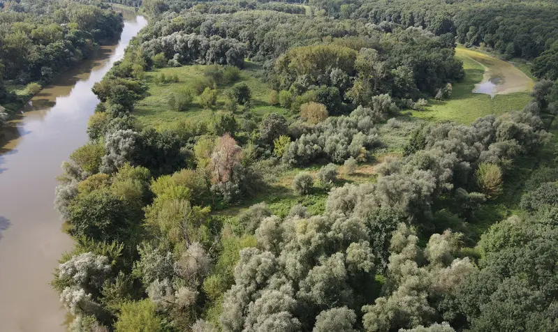 Luftaufnahme March und abgetrennter Mäander