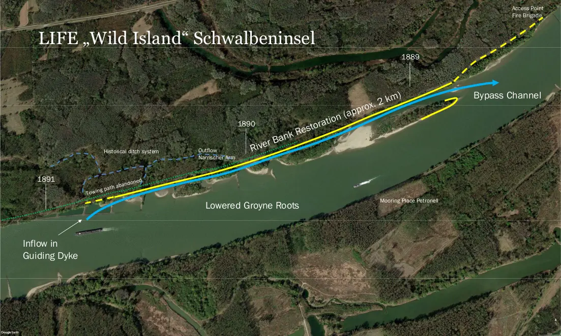 Draft of project measures at Schwalbeninsel