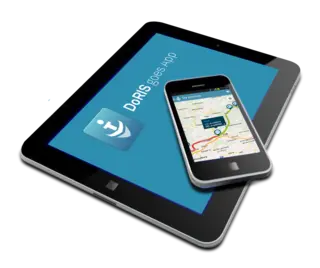 Tablet und Smartphone mit App-Bildschirm