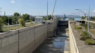 Schleusenkammer Freudenau Reparaturbereich Oberhaupt