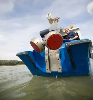 Measuring Equipment on surveying vessel