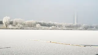 Eisfläche auf Neuer Donau