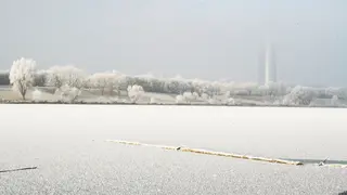 Eisfläche auf Neuer Donau
