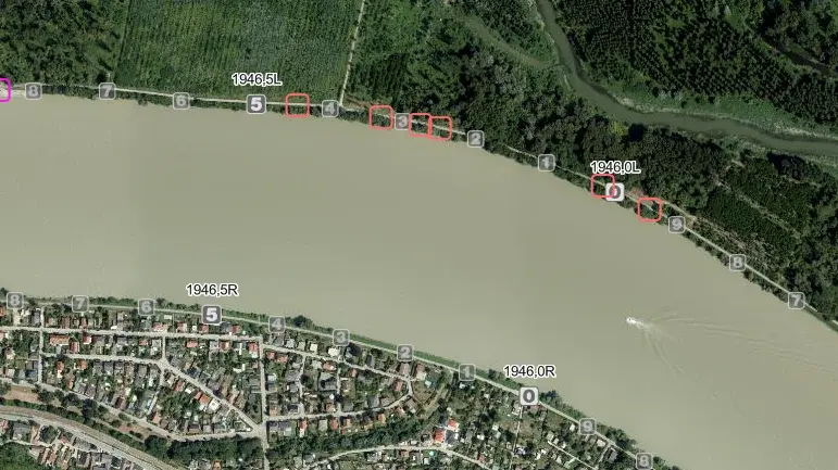 Luftaufnahme, Donau bei Greifenstein