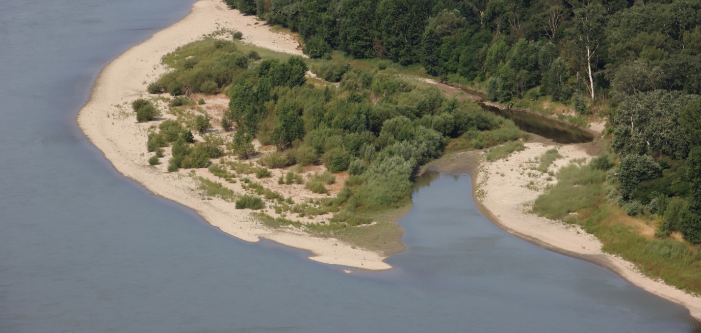 Restorated river bank
